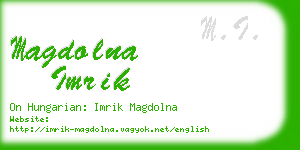 magdolna imrik business card